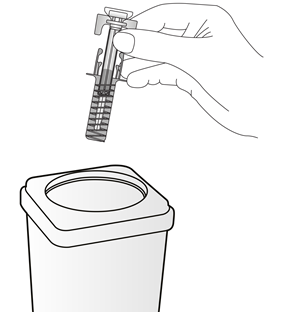 A hand holding a syringe and a container

Description automatically generated